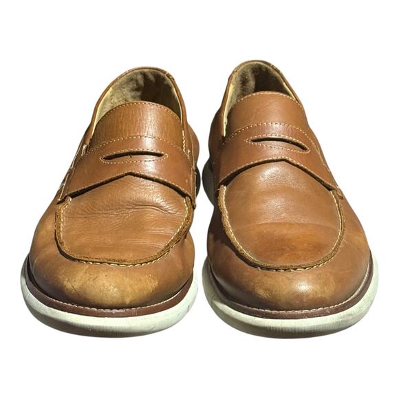 Johnston & Murphy Men's Size 13M Brown Leather Memory Foam Loafers Slip-On - Picture 2 of 8